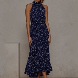 Made with Love, blue and white Polka Dot dress, XL, never worn